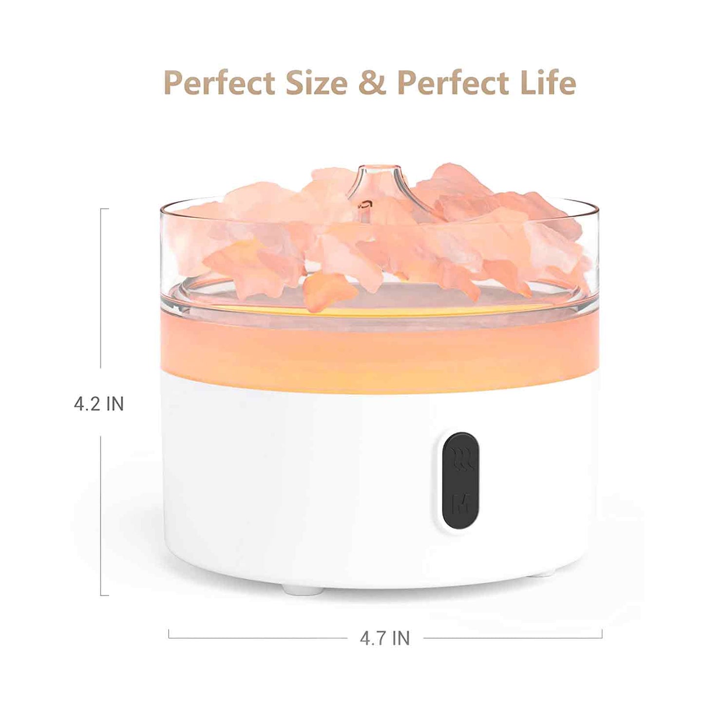 Himalayan Salt Aroma Diffuser – Flame Light | USB-C | Salt Included