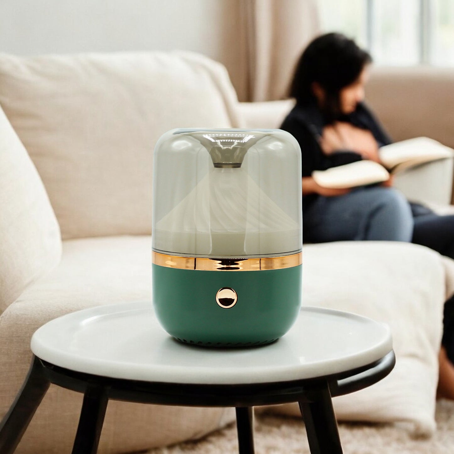 Urban Aroma Diffuser – Green & Bronze | USB | Color Changing