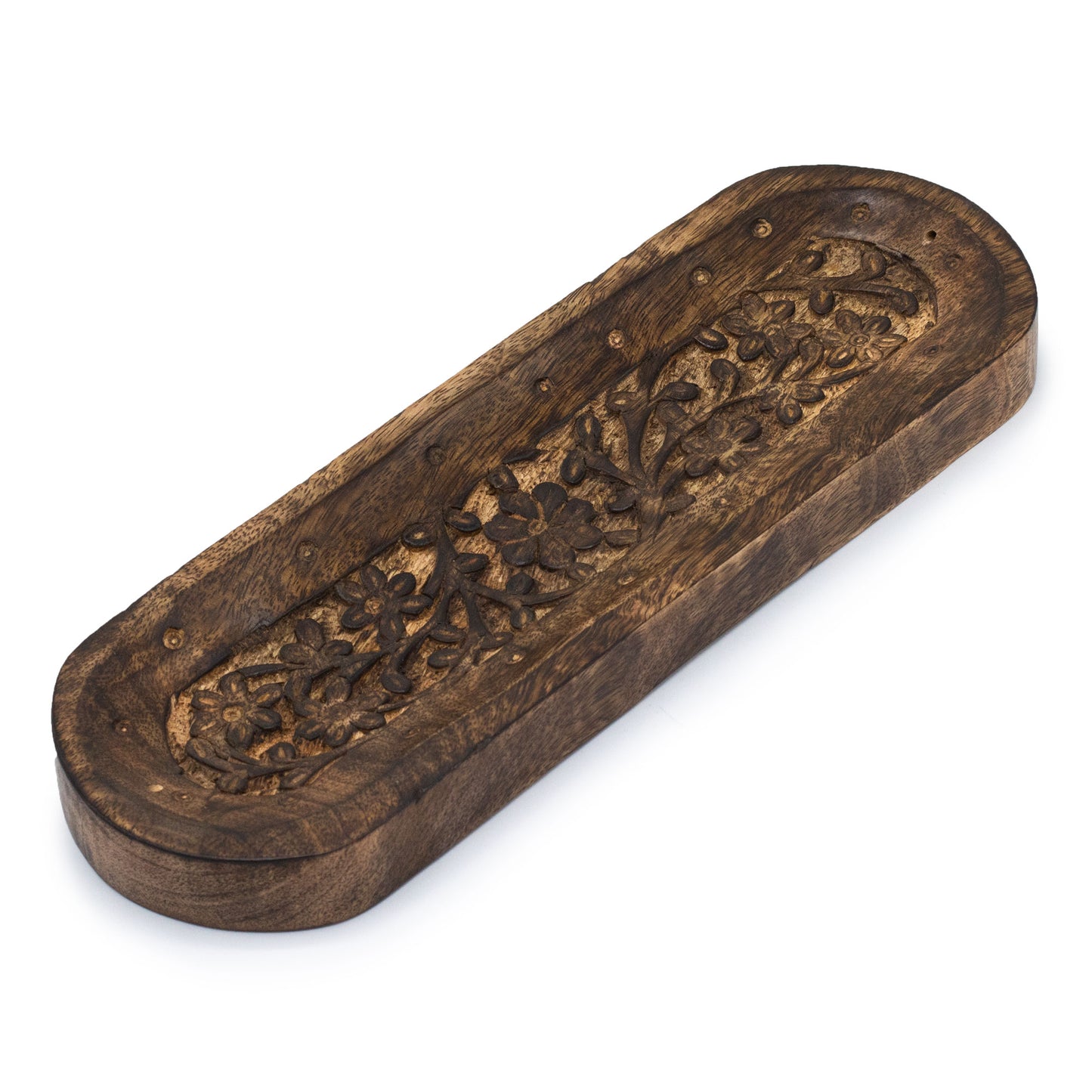 Large Incense Tray 30×10cm – Flower Design