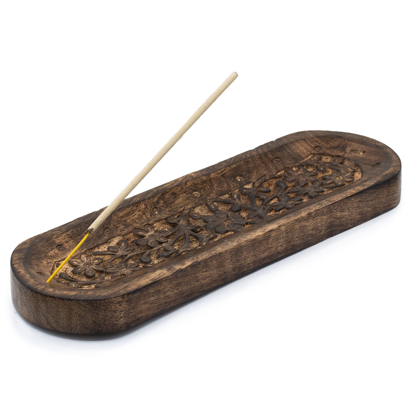 Large Incense Tray 30×10cm – Flower Design