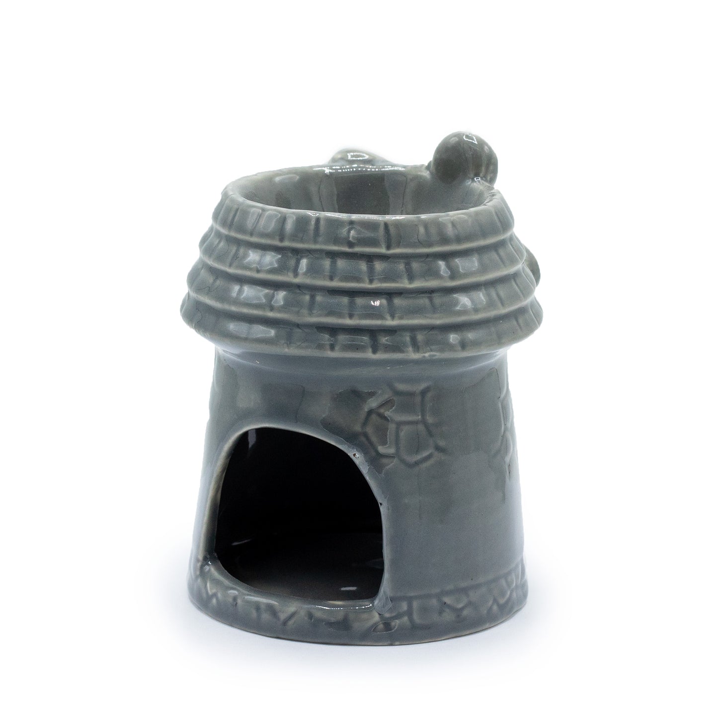 Windmill Oil Burner – Gray Ceramic