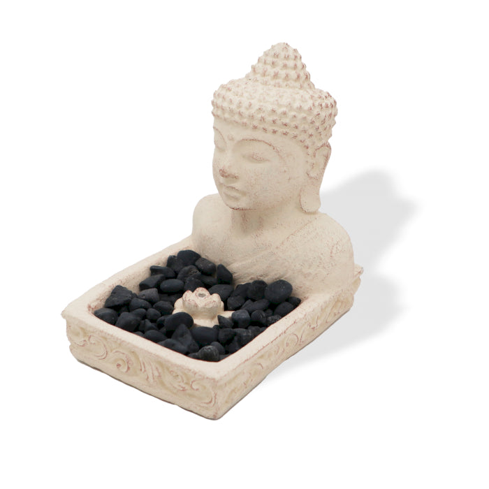 Buddha Feng Shui Incense Holder – Cream Stone