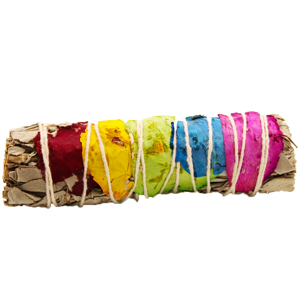 7 Chakra White Sage Smudge Stick