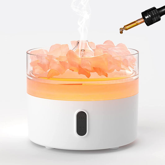 Himalayan Salt Aroma Diffuser – Flame Light | USB-C | Salt Included