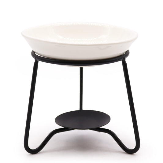Ceramic &amp; Metal Simple Stand Oil Burner