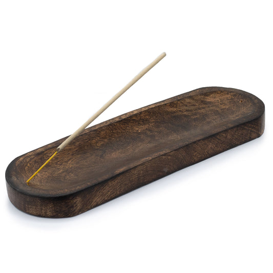 Large Incense Tray 30×10cm – Classic Mango Wood