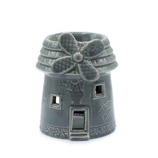 Windmill Oil Burner – Gray Ceramic