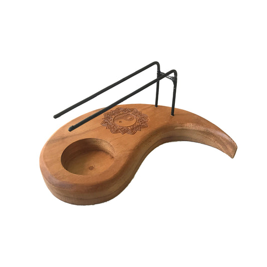 Teardrop Yin &amp; Yang Palo Santo Heater – Teak Wood